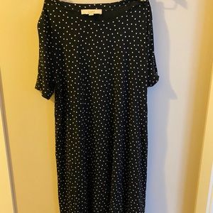 LOFT Sz L Polka Dot Dress